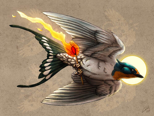 “Torch-bearer”, Procreate, 2024