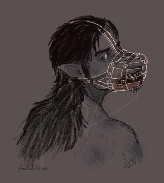 “Self Portrait of a Beast”, Procreate, 2025
