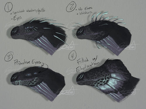 “Thrinaxtygian” Head Concepts, 2021